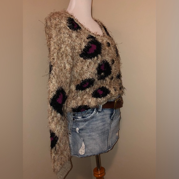 Anthropologie Leifsdottir Eyelash Oversized Button Down Cardigan,Size-Medium(?L) - Picture 10 of 10